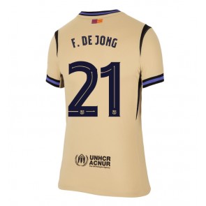 Barcelona Frenkie de Jong #21 Udebanetrøje Dame 2025-26 Kortærmet